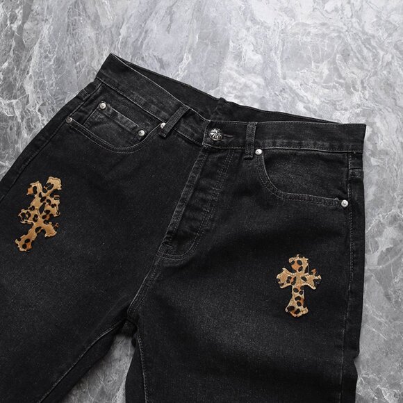 Chrome Heart Leather Patch Jeans - Picture 10 of 10